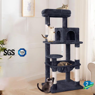 Servizio di personalizzazione Fornito 143cm Cat Tree con Plush Perch Multi-Level Cat Tower