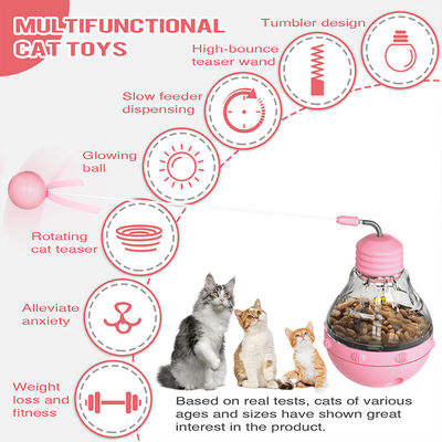 Stimolare l'interesse del gatto Movimento interattivo viola giocattolo per animali domestici con alimentazione gravitazionale