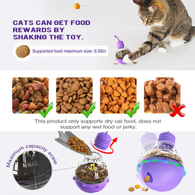 Stimolare l'interesse del gatto Movimento interattivo viola giocattolo per animali domestici con alimentazione gravitazionale