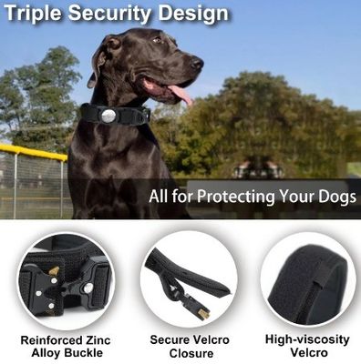 Collare di allenamento per cani di nylon per correre camminare escursioni Airtag Tracker Protective Case ora