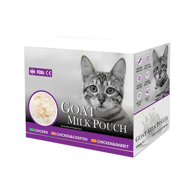 VITAMINE MINERALI Funzionalità sanitaria di alta qualità Latte di capra Borsa di latte per gatti Trattamento per animali domestici Alimenti bagnati 85g