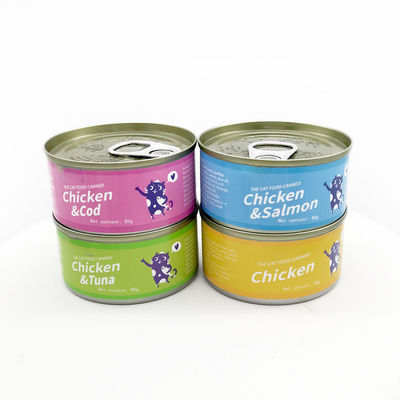 85g Multiple Flavors Cat Can Food High Protein Private Label Cat Food Wet Can per la salute