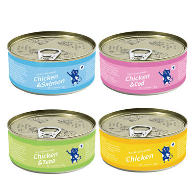 85g Multiple Flavors Cat Can Food High Protein Private Label Cat Food Wet Can per la salute