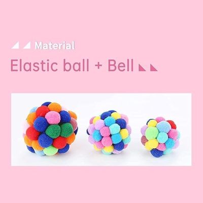 4cm Cute pelli di peluche False Feather Bell Gatto giocattolo da masticare con materiale ABS / PC sostenibile