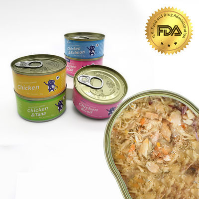 85g Multiple Flavors Cat Can Food High Protein Private Label Cat Food Wet Can per la salute