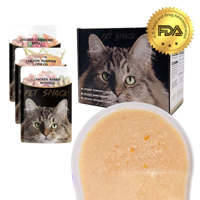 Sapore di pollo gustoso Sapore di pesce Sapore umido Alimenti per animali da compagnia Gatti dolcetti Salsa umida Alimenti per cani