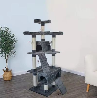 Fun Play Multi-Level Luxury Cat Tree Arredamento con Scratching Post Condo Piattaforme