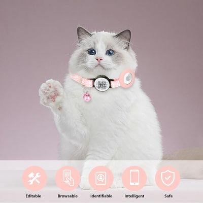 Logo personalizzato Collare per addestratori per animali accettabile con codice QR Materiale poliestere morbido