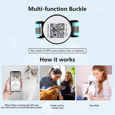 Logo personalizzato Collare per addestratori per animali accettabile con codice QR Materiale poliestere morbido