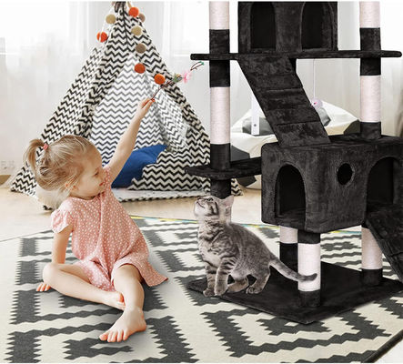 Fun Play Multi-Level Luxury Cat Tree Arredamento con Scratching Post Condo Piattaforme