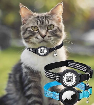 C-04 Collare regolabile per animali domestici con codice QR di contatto di emergenza