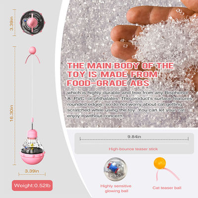 Dispensatore di dolci per gatti giocoso Dispensatore di dolci per gatti perdita di cibo lampadina rotante Flash Tumbler