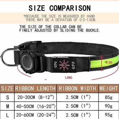 Collare per cani attivo a LED regolabile USB ricaricabile