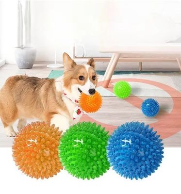 TPR Squeaky Tooth Cleaning Ball giocattolo per cani per allenamento e masticazione dei denti degli animali domestici