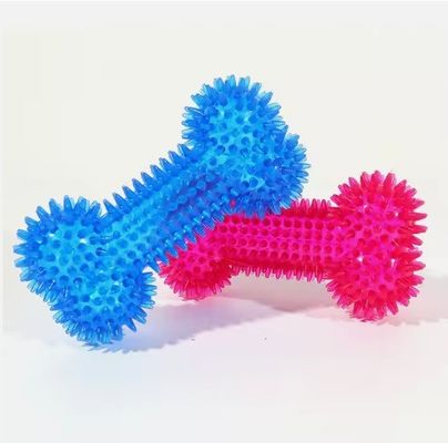 TPR per animali domestici Cane con osso forato Voce resistente a denti molari Pulizia dei denti interattivi Giocattoli per animali domestici