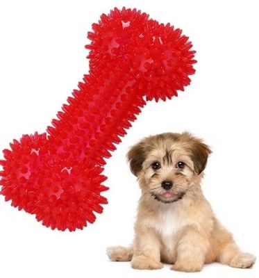 Giocattoli da masticare morbidi per cani Forma ossea TPR resistente per allenamento interattivo e pulizia dei denti