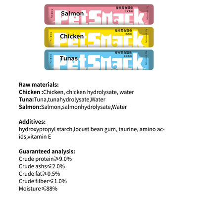 Ingrediente principale: tonno 15 g/pcs bastoncini per gatti per integratori di nutrienti e calcio