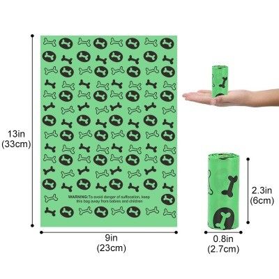 Personalizzare il logo Pet Poop Sacchetti puliti EPI biodegradabile Cane Gatti Sacchetti per rifiuti 315 Conteggio