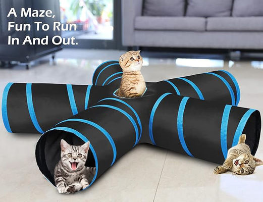 Stile popolare Foldable Soft Cat Circle Tunnel Toy Square Detachable Felt Cat Scratcher Tunnel