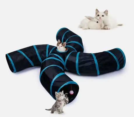 Servizio di personalizzazione fornito 4 Way Cat Tunnel Bed Pop-up Collapsible Pet Tube Toy
