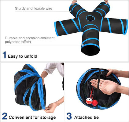 Sicuro e durevole 3 Way 4 Way 5 Way Cat Tunnel Toy con il vantaggio di essere morbido e ecologico