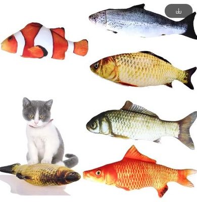 Catnip Plush Electric Moving Fish Cat Toy per un gioco sostenibile e interattivo