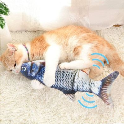 Catnip Plush Electric Moving Fish Cat Toy per un gioco sostenibile e interattivo