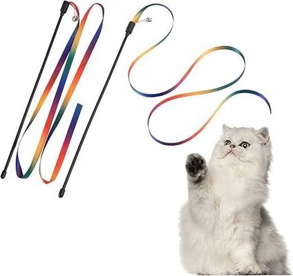2024 Cat Teaser Stick Toy Plastic Cat Interactive Toy con vantaggio di lungo tempo