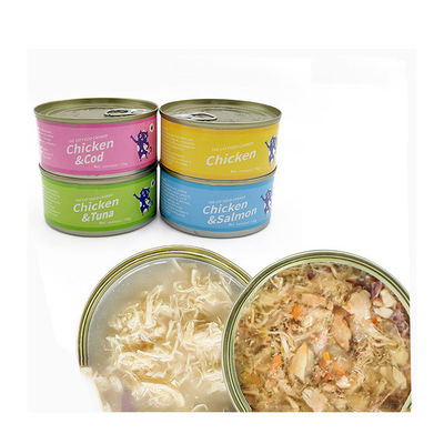 Ricetta di pollo e salmone in scatola proteica cibo per gatti per 170 g dieta speciale per gatti