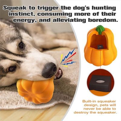 Grandi palle giocattolo di zucca per cani palle da masticare TPR durevole per allenamento e pulizia dei denti