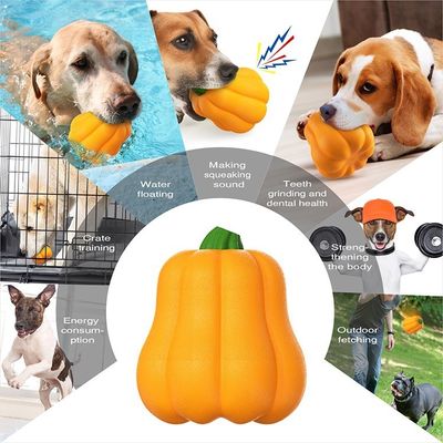 Grandi palle giocattolo di zucca per cani palle da masticare TPR durevole per allenamento e pulizia dei denti