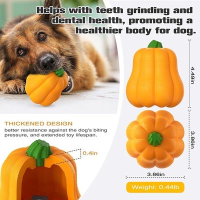 Grandi palle giocattolo di zucca per cani palle da masticare TPR durevole per allenamento e pulizia dei denti