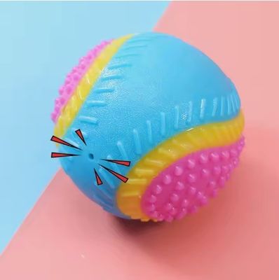 Non tossico Amico dell'ambiente Squeaky Dog Ball Interattivo Durable Bouncy Chew Toy