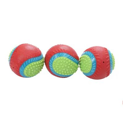 Mediano cane Bouncy Fetch Play Ball Sostenibile Gioco Scricchiolante con gomma di lattice morbida