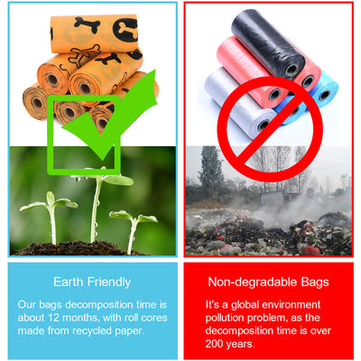 Sacchetto biodegradabile, compostabile e degradabile per cani per lo smaltimento dei rifiuti di plastica per animali domestici