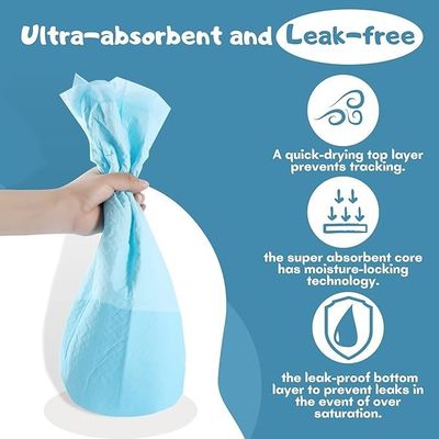 Acconciature impermeabili monouso per cuccioli Assorbimento delle urine a secco rapido 56*56cm