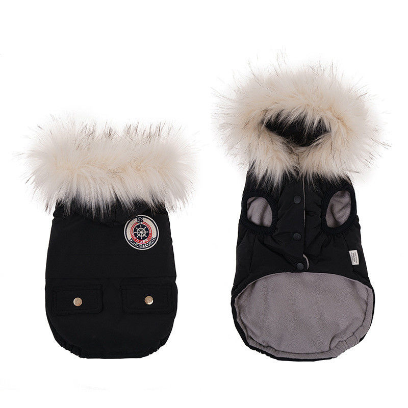 Pullover caldo e comodo per cani 2 strati rivestiti di velluto abbigliamento per animali in inverno a maglia classica