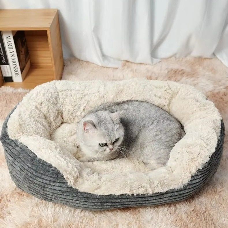 Letto per cani e gatti con capelli ultra lavabili Matera di copertura addensata Pad di velluto Home Pet Sleep