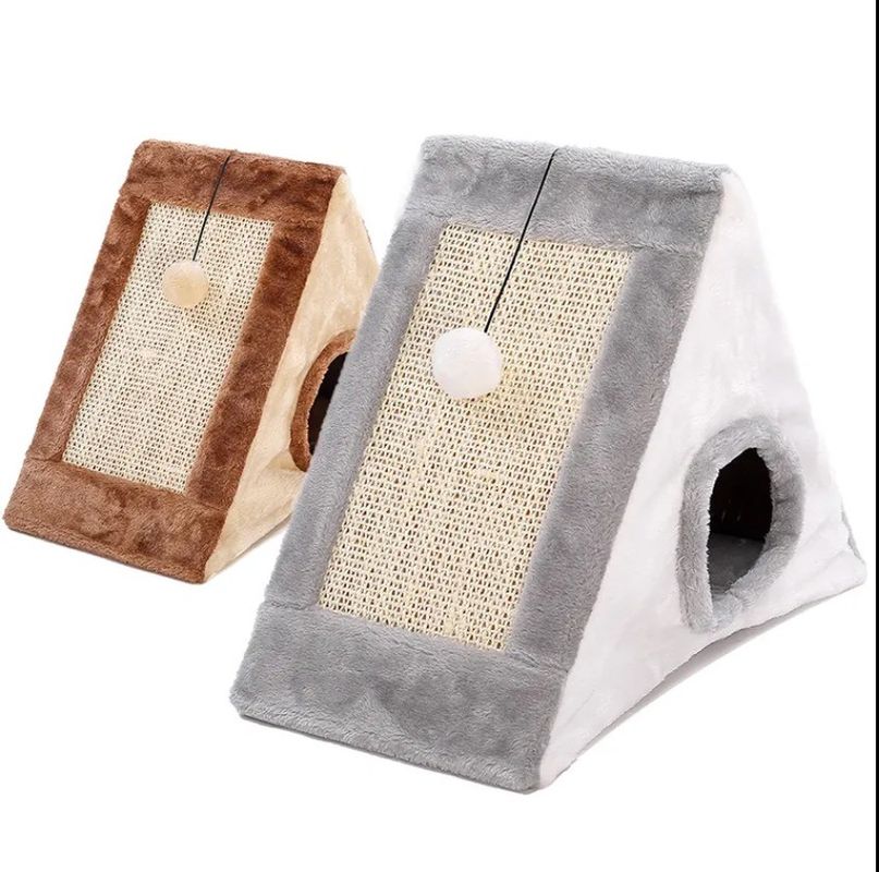 Cat Scratcher Tree Cat House Giocattoli interattivi con funzione di gioco divertente Sisal materiale di peluche