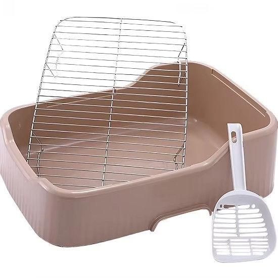 Conveniente vassoio per cani al coperto senza perdite di parete di protezione e design facile da pulire