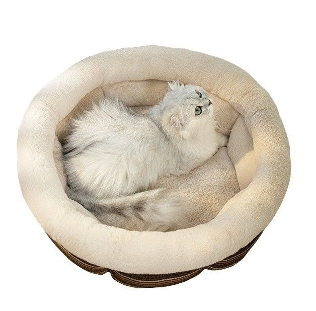 Divano per animali domestici Letto a cuscino di ciambella rotonda per gatti o cani piccoli Antislip resistente all'acqua