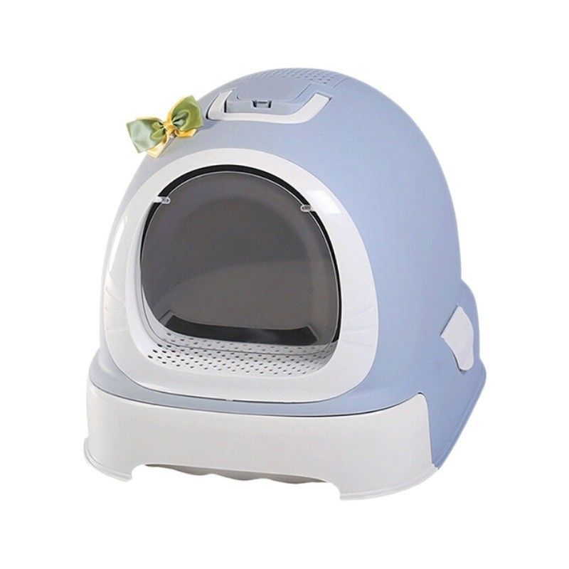 Easy Clean Doraemon Design Cat Litter Box con scooper e coperchio Prevent litter scatter
