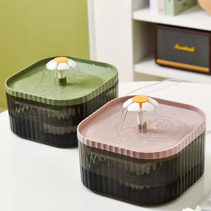Fontana d'acqua automatica per gatti ABS Fontana per animali domestici vaschetta d'acqua con acqua corrente per gatti