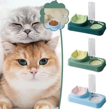 Cane per animali domestici Bottina d'acqua per gatti senza impostazione dell'ora per le ciotole di cibo per gatti e il distributore d'acqua