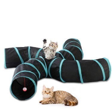 OEM/ODM Interattivo Gatto Gioco Divertente 4 Way S tipo Gatto Tunnel Pet Pieghevole Extra Large