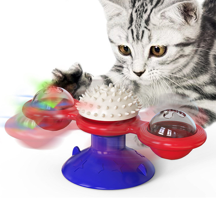 Dispensatore alimentare TPR Interattivo Giochi per gatti Disegno giocattolo per animali domestici per gatti interni Materiale ABS