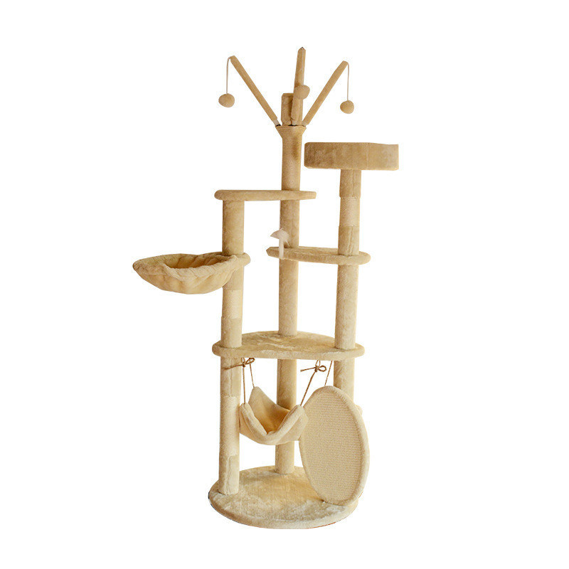 Multi-Level Cat Climbing Sisal FrameModern Wood Large Cat Tree Tower Arredamento Raschiatura