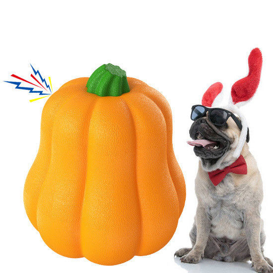 Grandi palle giocattolo di zucca per cani palle da masticare TPR durevole per allenamento e pulizia dei denti
